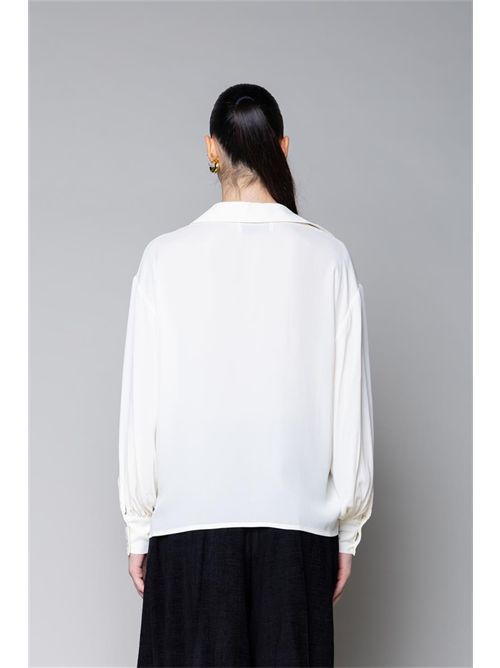 Blusa in crepe de chine con pizzo KAOS | SI1GX010/1041